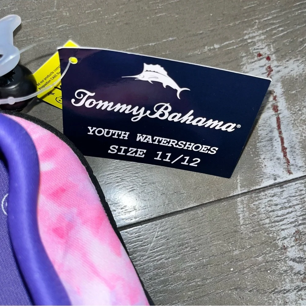 Tommy Bahama Pink Purple Toe Dye Water shoes Girls 11/12 NWT